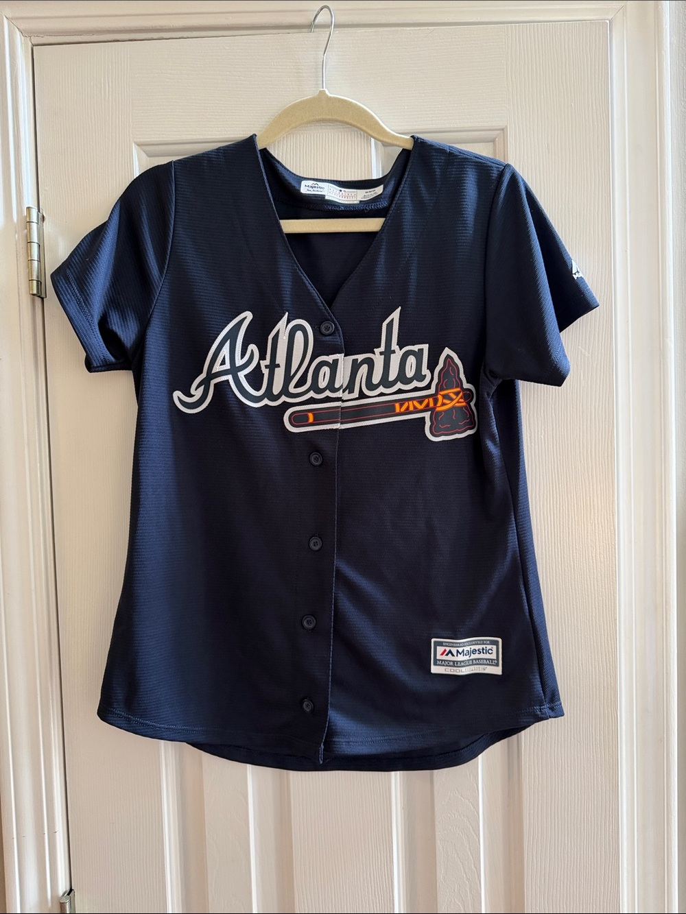 Atlanta Braves Ladies Fit Button-Up Jersey